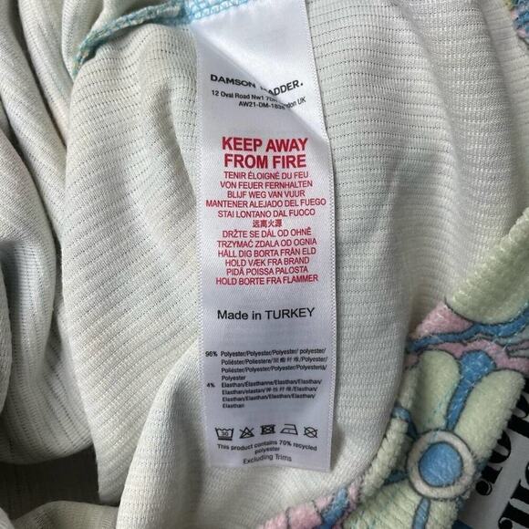 DAMSON Madder Nwot Psychedelic Print Mock Turtleneck Size 8 Purple Blue Yellow - Picture 9 of 10